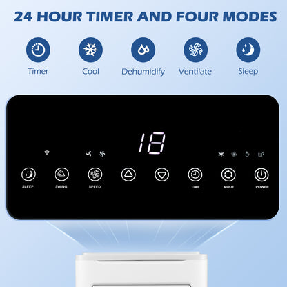 A Rated WiFi 9,000 BTU Portable Dehumindifier With Remote & 24 Hour Timer by Homcom