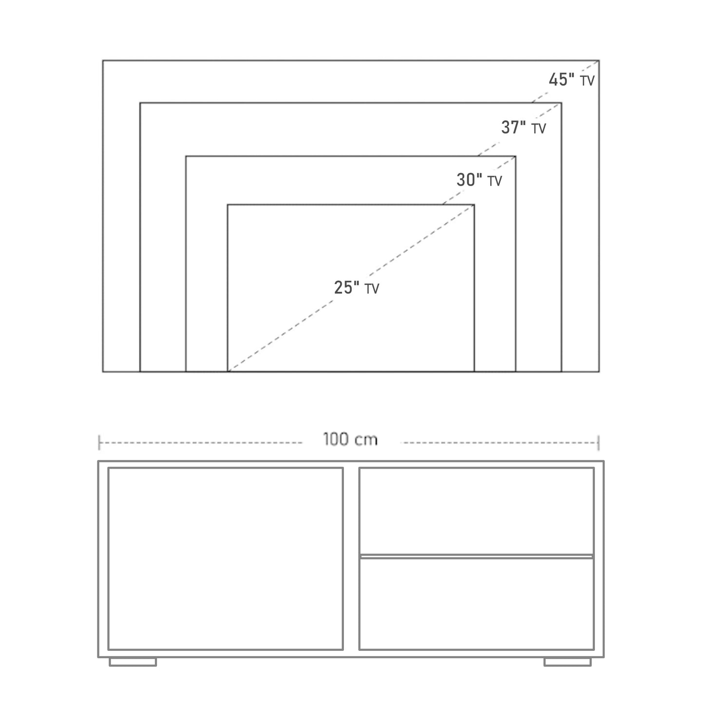 Homcom High Gloss Boxy TV Cabinet