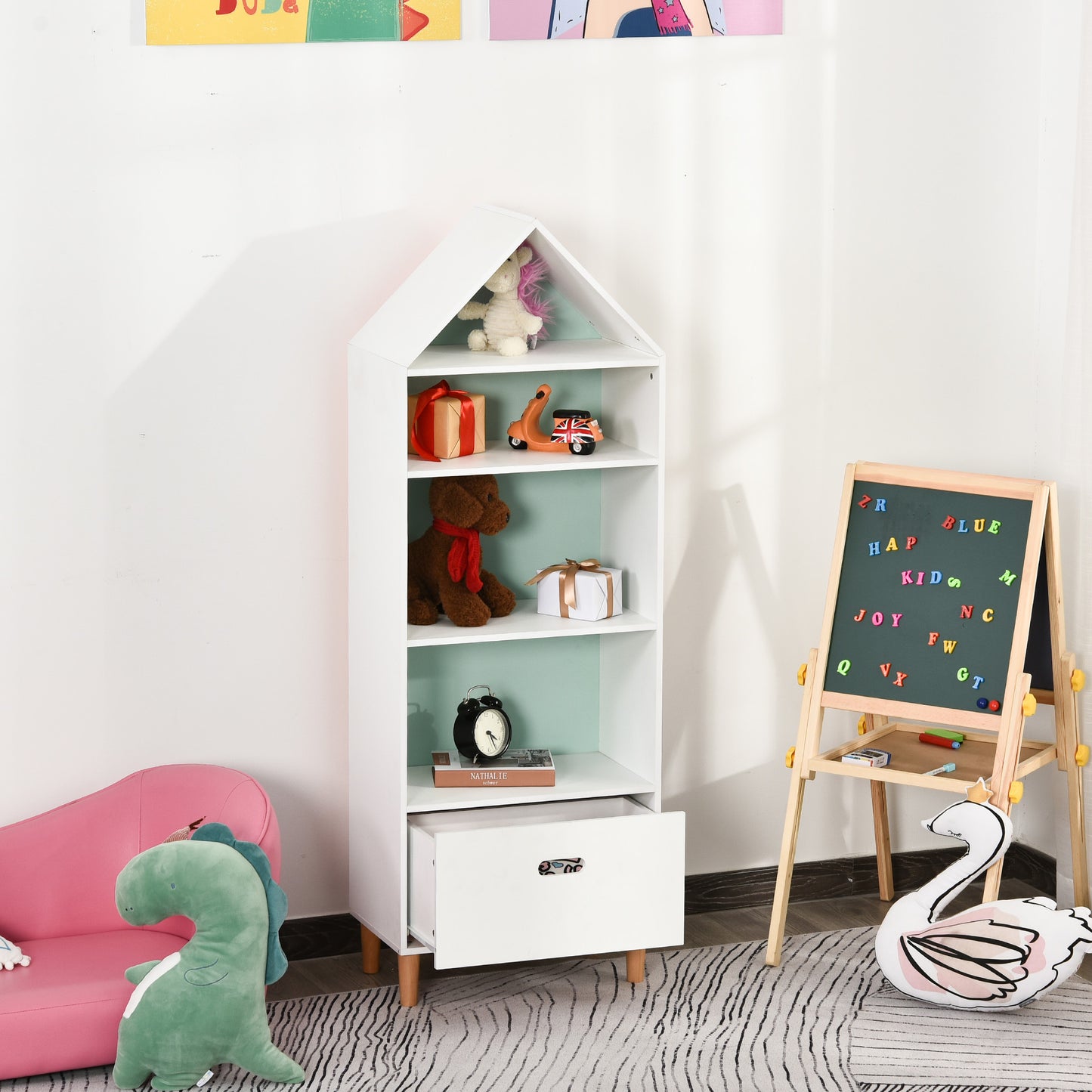 Homcom Kids Five-Tier Bookshelf