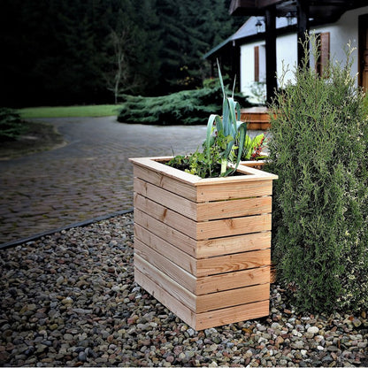 Garden Planter Larch L-Shaped Tina by Shire - 1m