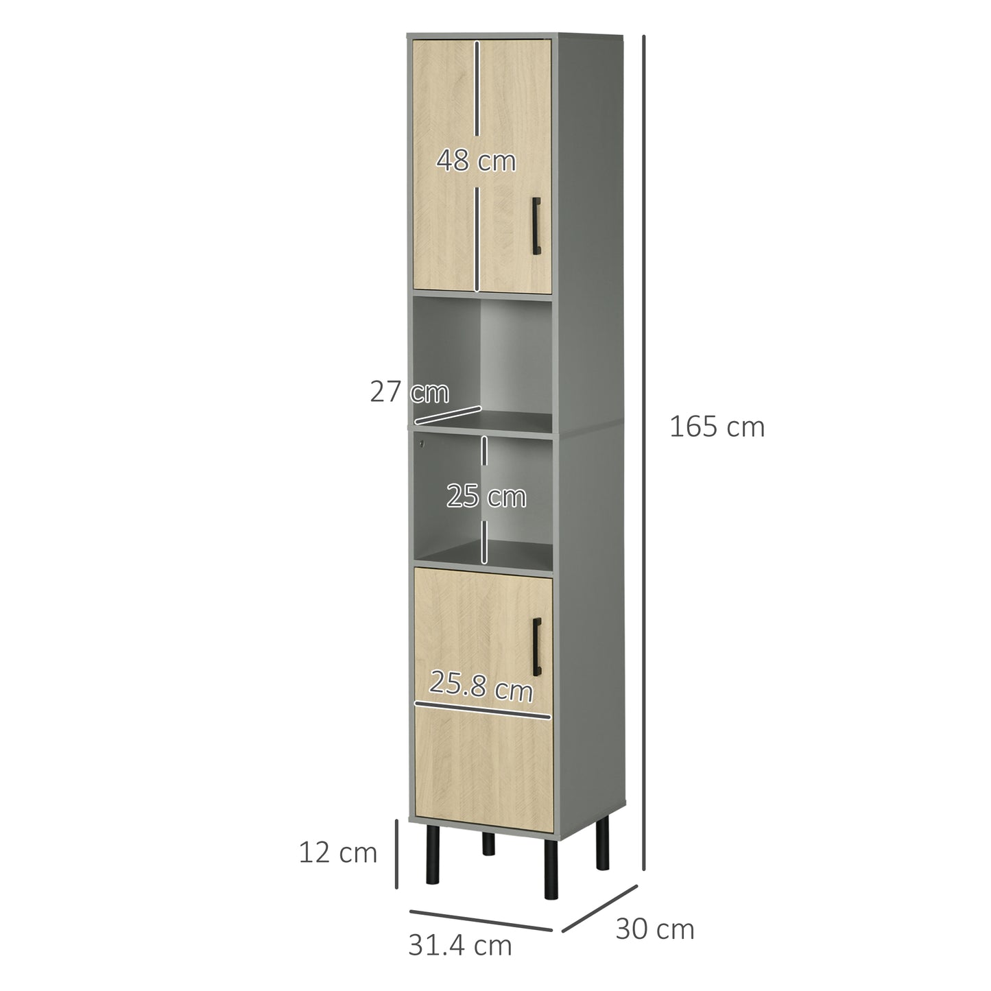 kleankin Freestanding Bathroom Storage