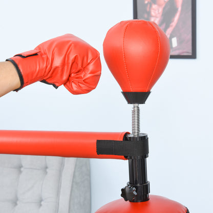 Homcom 155-205cm 3-IN-1 Freestanding Boxing Punch Bag Stand with Rotating Flexible Arm