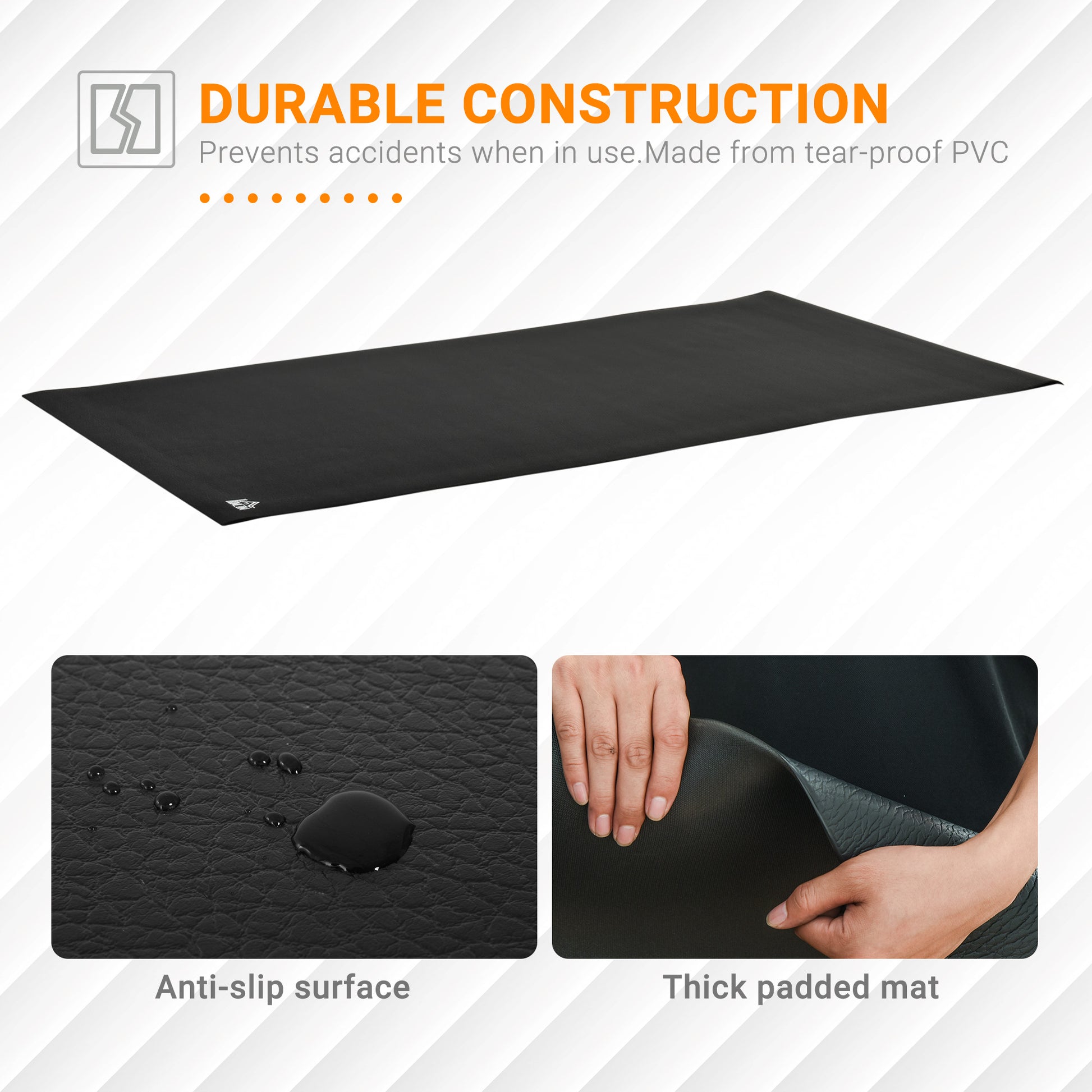 Homcom Multi-purpose Exercise Equipment Protection Mat Non-slip Floor Protector Gym Fitness Workout Training Mat 220 x 120cm