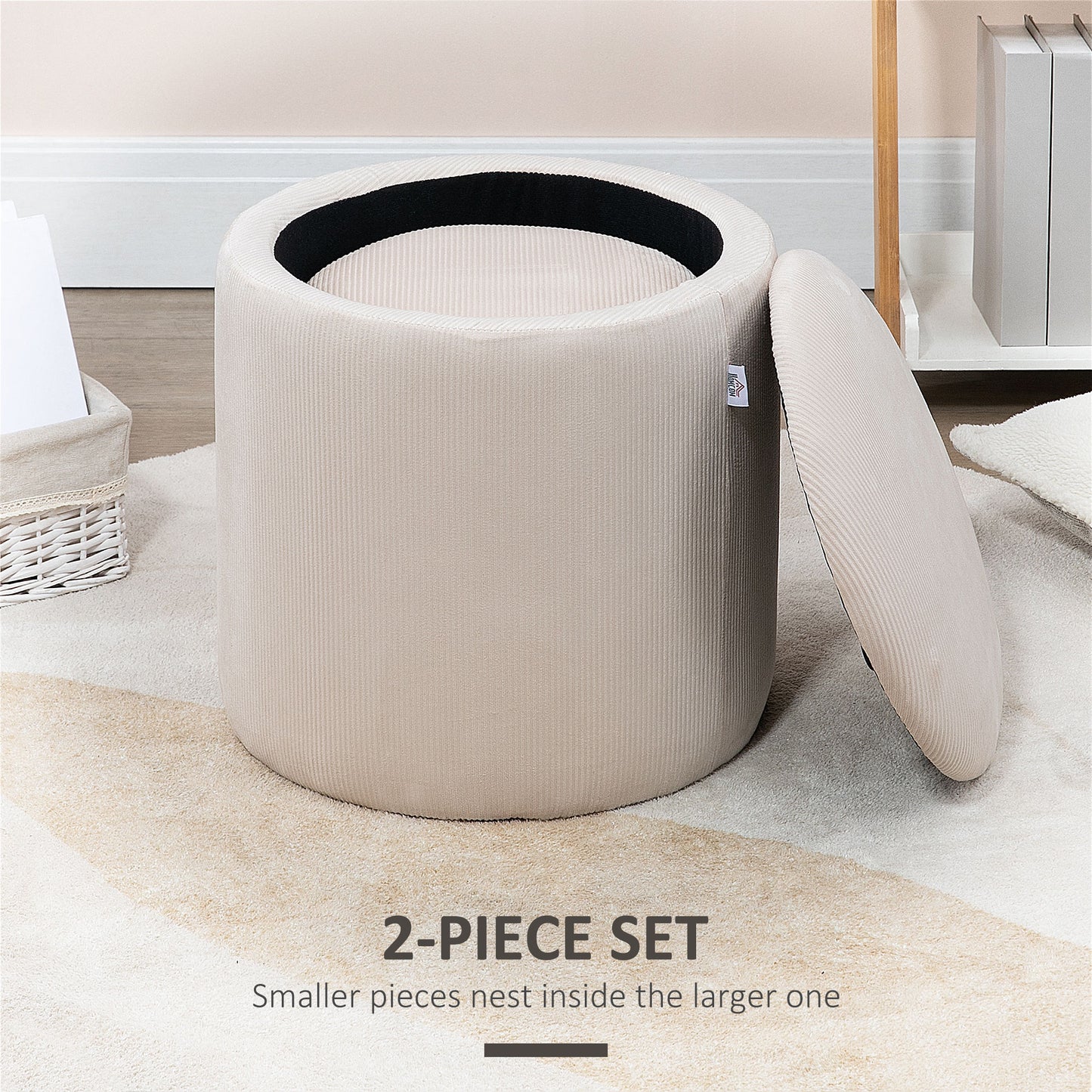 Homcom Modern Storage Ottoman with Removable Lid