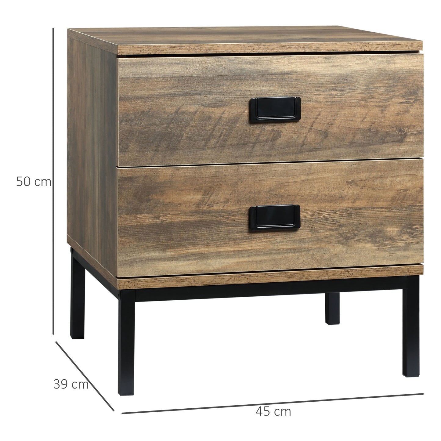 Homcom Retro Bedside Table