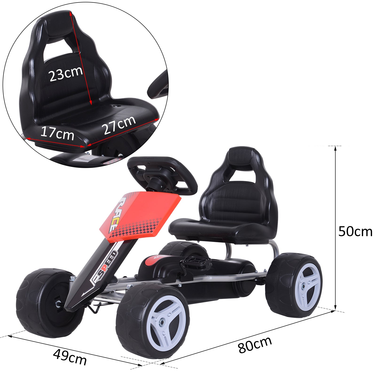 Homcom Kids Pedal Go Kart Ride-on