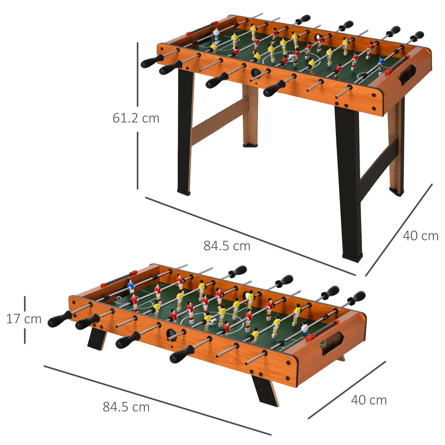 Homcom Foosball Game Table 84.5cm Wood Soccer Arcade Game Room