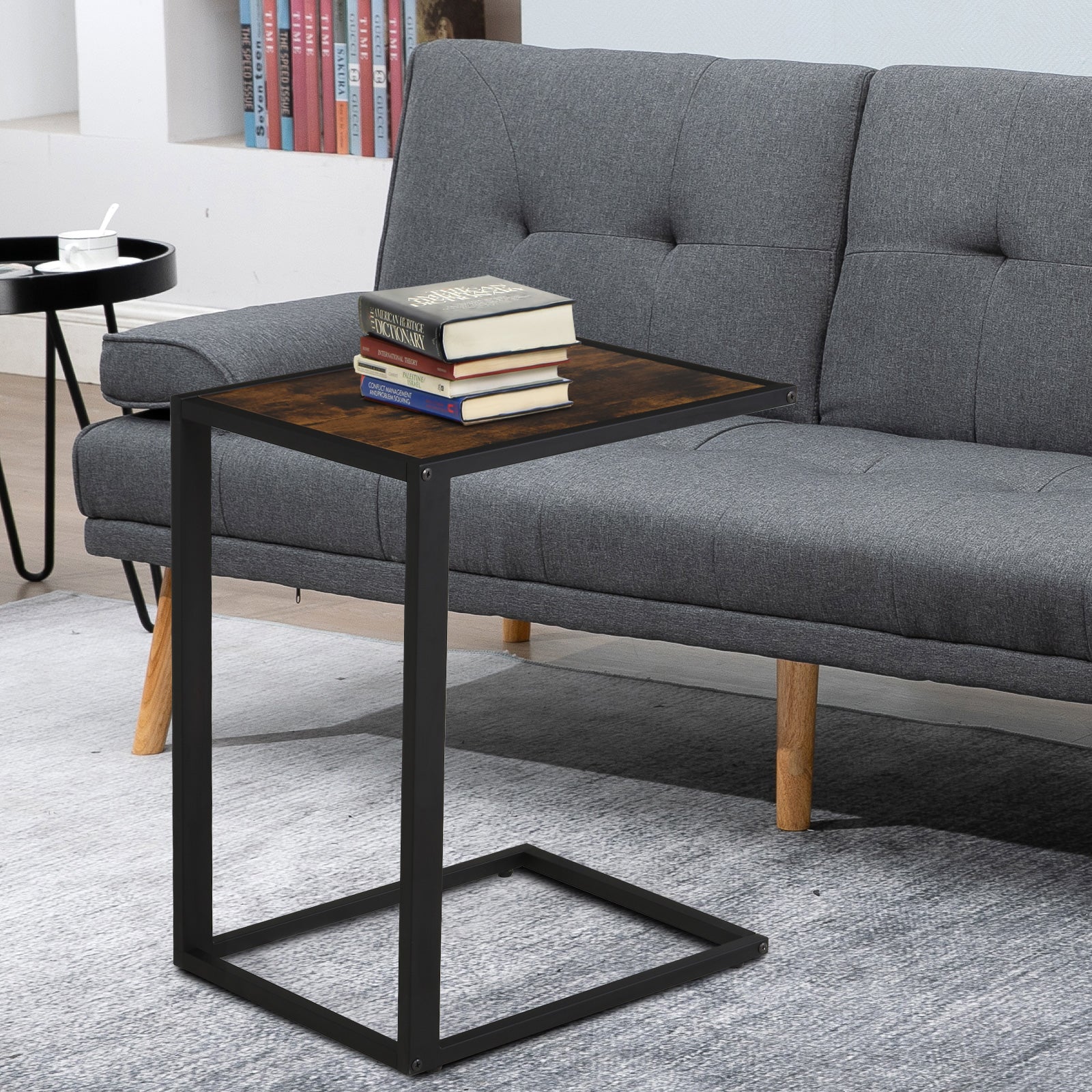 Homcom C-Shaped Side Table