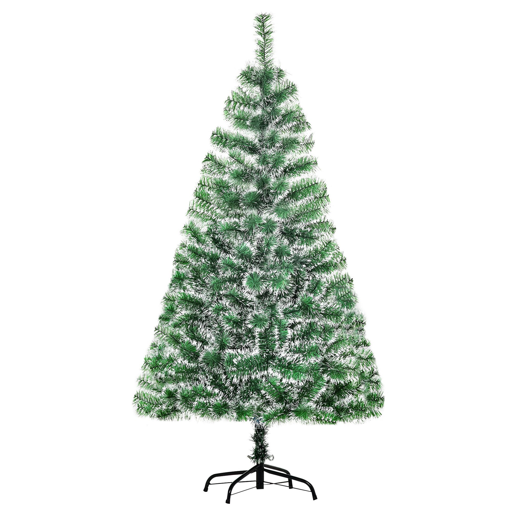 Homcom 5FT Indoor Christmas Tree Artificial Decoration Xmas Gift with Metal Stand Branch Tips