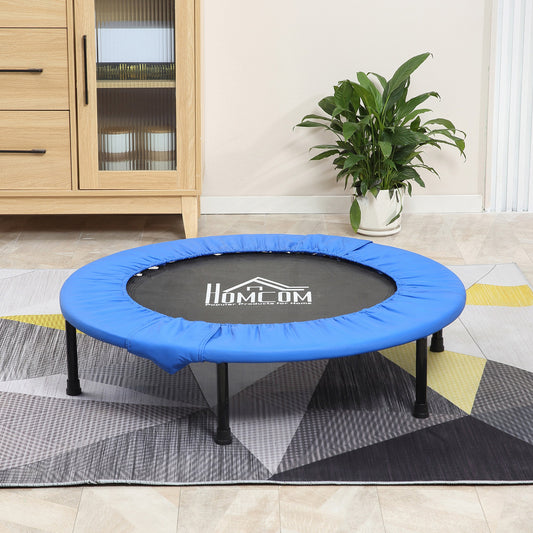 Homcom ?40" Mini Fitness Trampoline Home Gym Yoga Exercise Rebounder Indoor Outdoor Jumper w/ Safety Pad