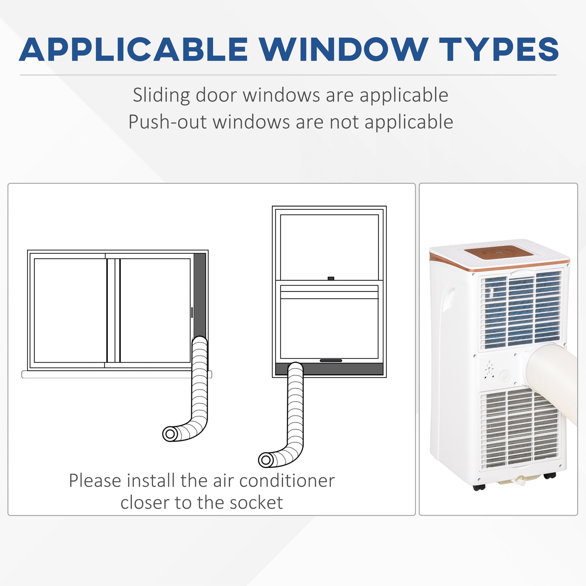 A Rated 7,000 BTU Portable Air Conditioner With Remote & 24 Hour Timer by Homcom