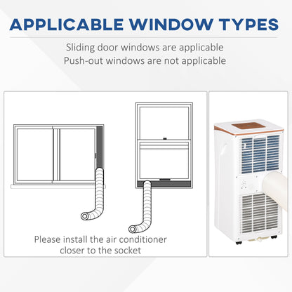 A Rated 7,000 BTU Portable Air Conditioner With Remote & 24 Hour Timer by Homcom