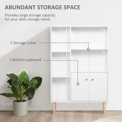 Homcom Multi-Compartment Bookcase - White