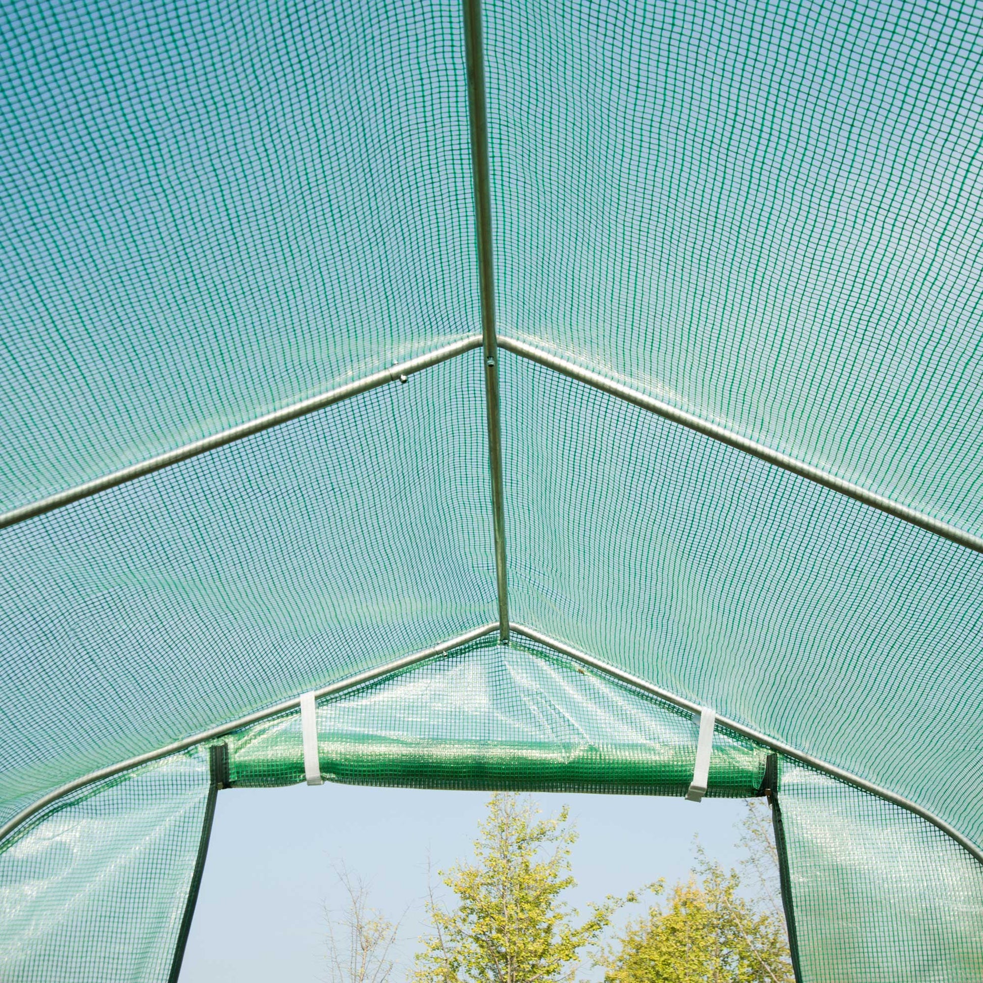 Outsunny 3x2 m Polytunnel Walk-in Greenhouse-Green