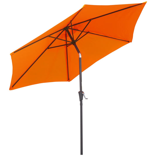 Outsunny 2.7M Garden Parasol Umbrella with Tilt and Crank