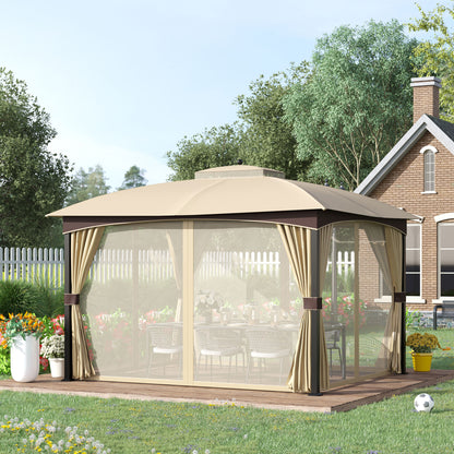 Outsunny 4 x 3(m) Patio Metal Gazebo