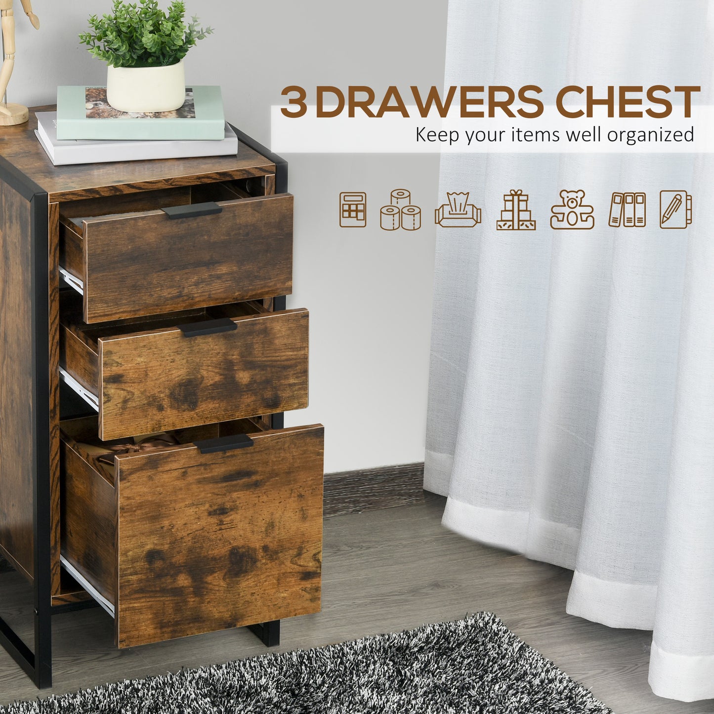 Homcom Bedroom Chest of Drawers