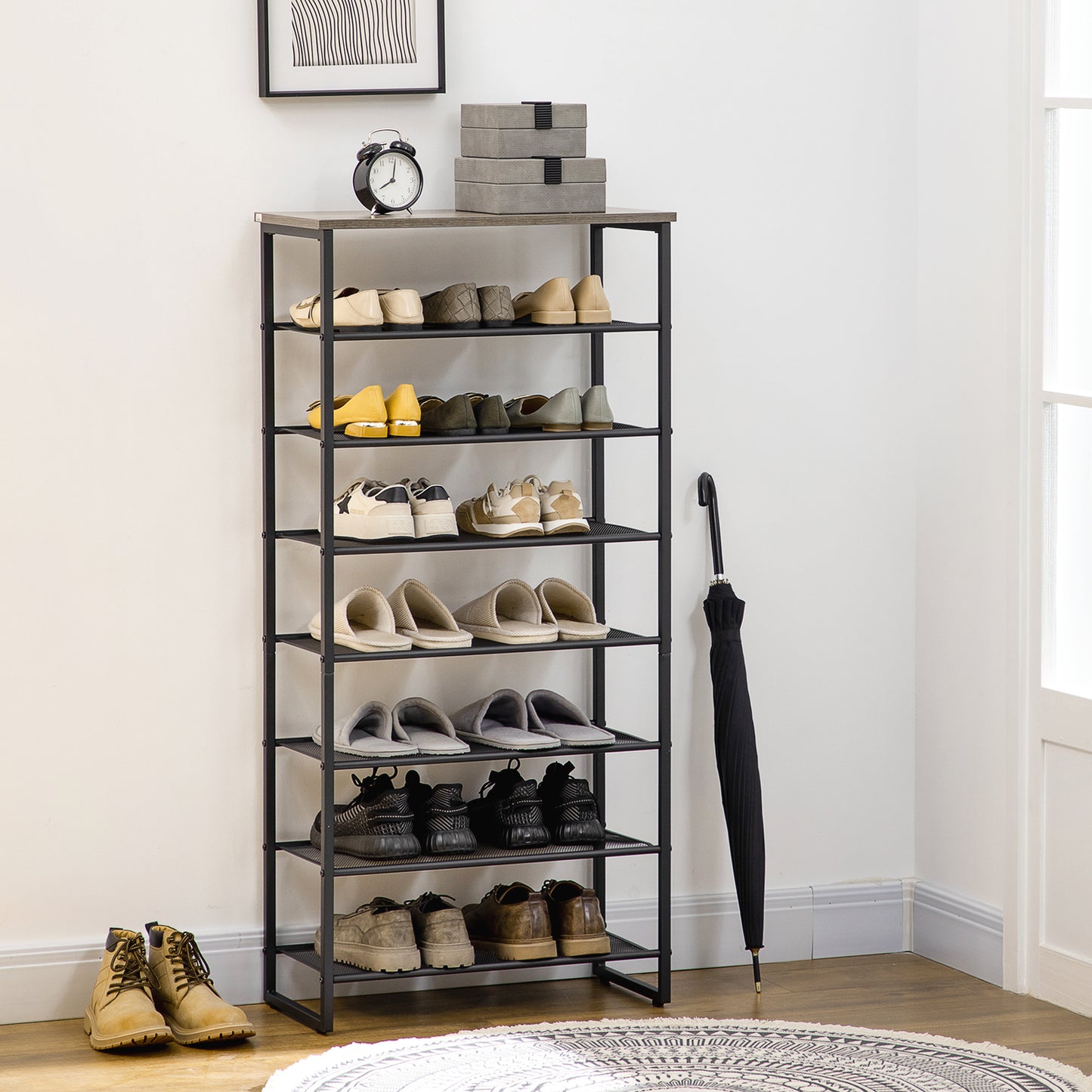 Homcom 8-Tier Shoe Rack