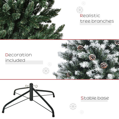 Homcom 5FT Artificial Christmas Tree with Pine Cones