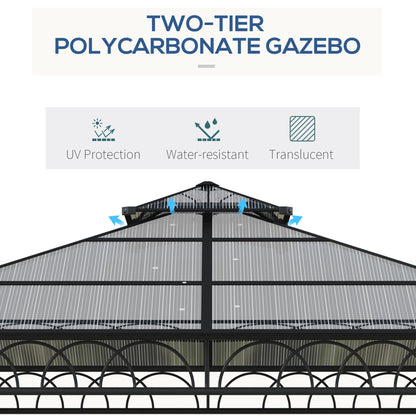 Outsunny 3 x 3 (m) Outdoor Polycarbonate Gazebo