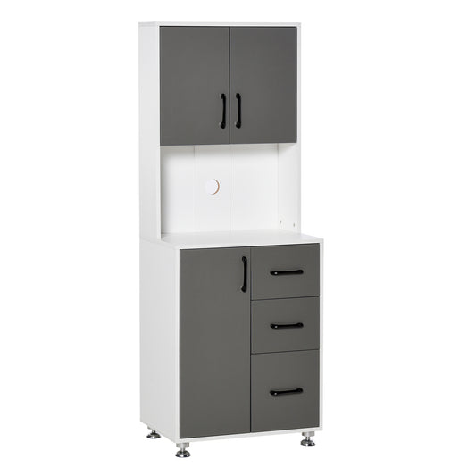 Homcom Modern Kitchen Cupboard with Storage Cabinets