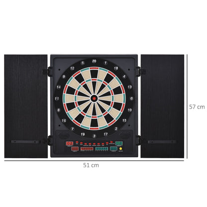 Homcom Medium-density fibreboard LED Electronic Dartboard w/ 12 Darts