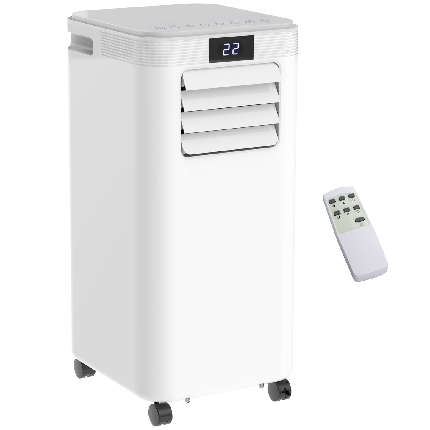 A Rated 8,000 BTU 4-In-1 Portable Dehumindifier With Remote & 24 Hour Timer by Homcom