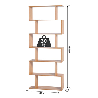 Homcom 6-Tier S-Shaped Shelf Unit