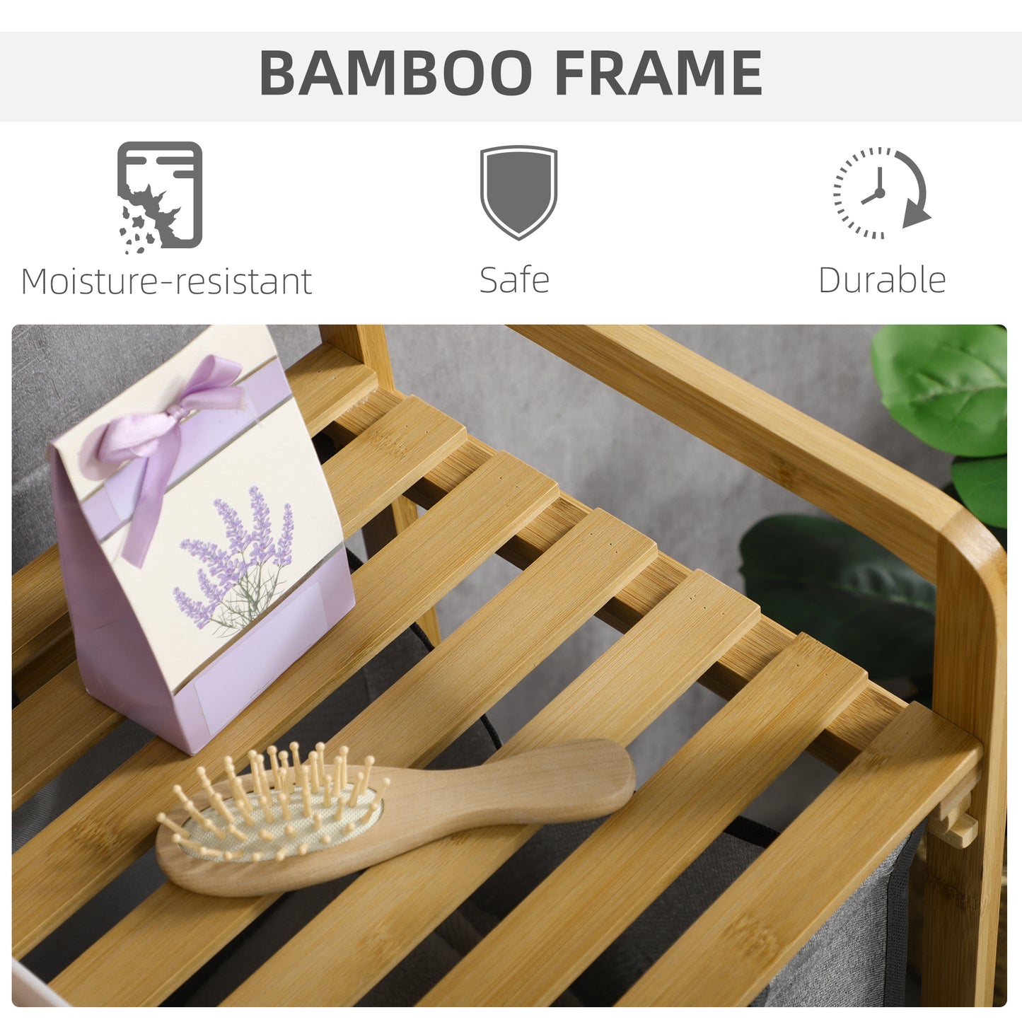 Homcom Bamboo Laundry Basket