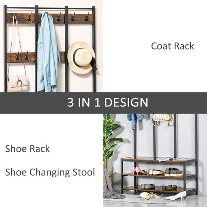 Homcom Industrial-Style Coat Rack