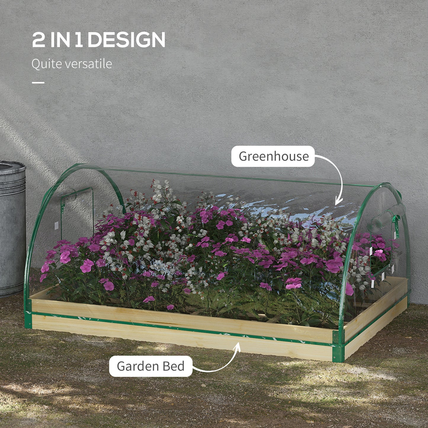 Outsunny Raised Bed with Greenhouse