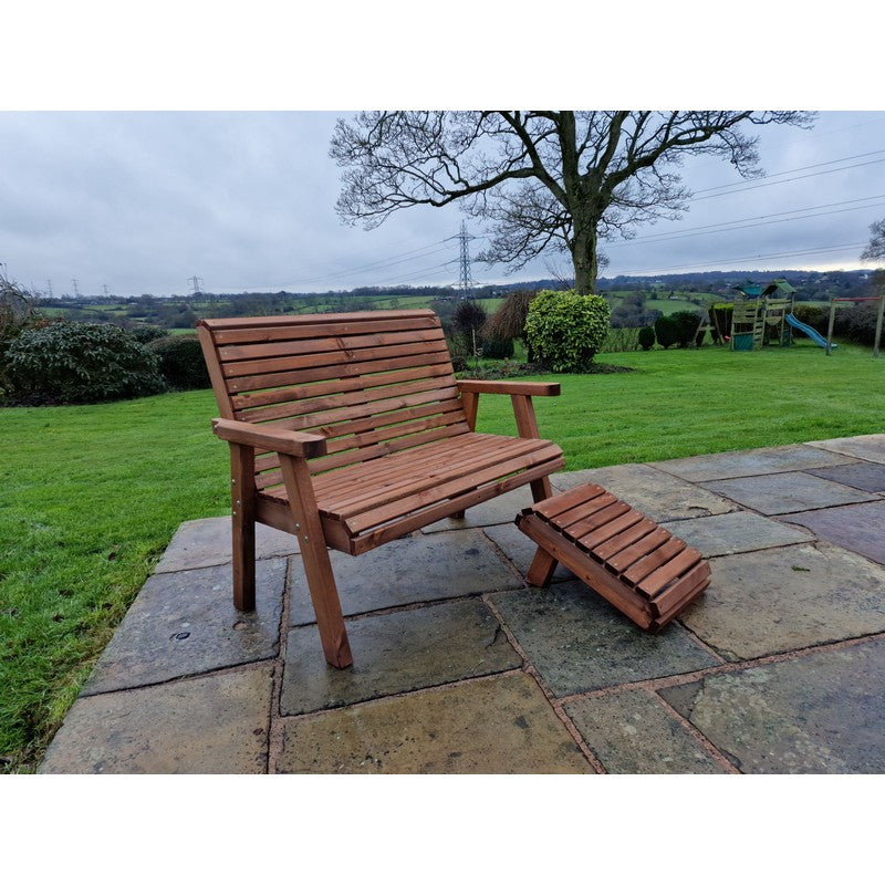 Swedish Redwood Garden Bench by Croft - 2 Seats