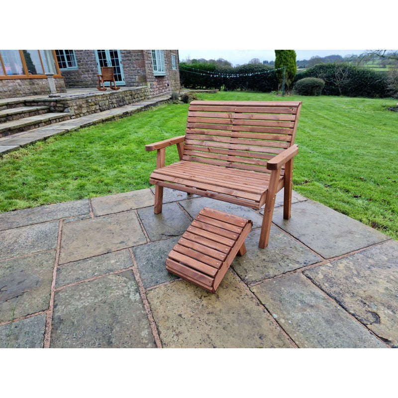 Swedish Redwood Garden Bench by Croft - 2 Seats