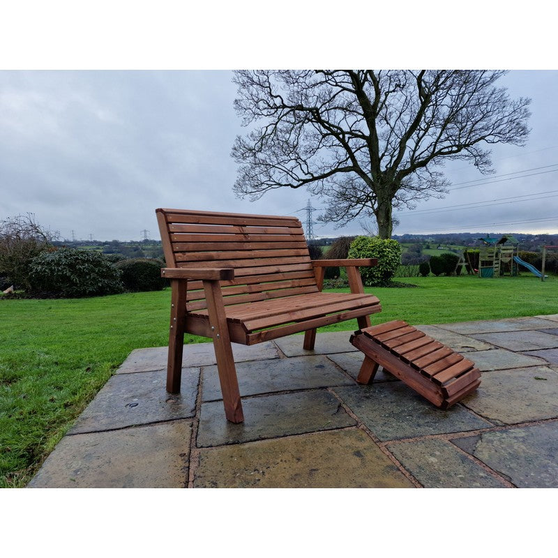 Swedish Redwood Garden Bench by Croft - 2 Seats