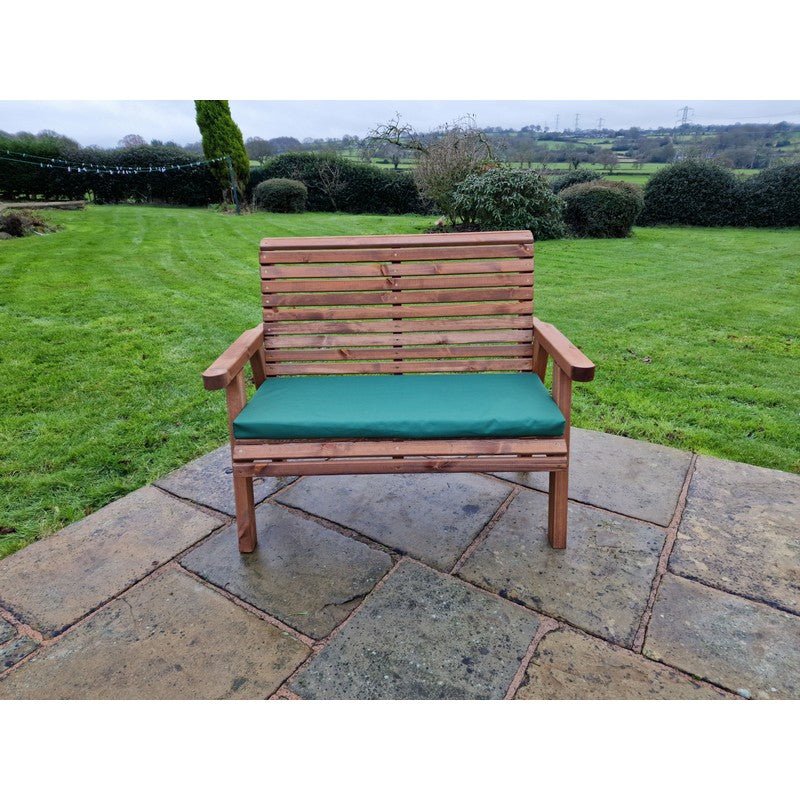 Swedish Redwood Garden Bench by Croft - 2 Seats