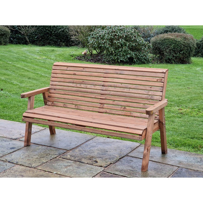 Swedish Redwood Garden Bench by Croft - 3 Seats