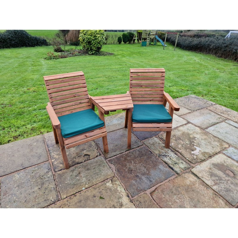 Swedish Redwood Angled Garden Tete a Tete by Croft - 2 Seats