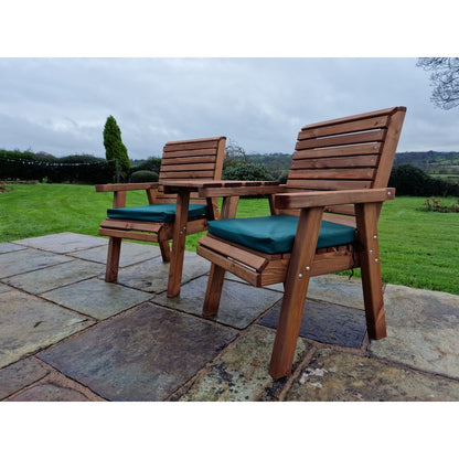 Swedish Redwood Angled Garden Tete a Tete by Croft - 2 Seats