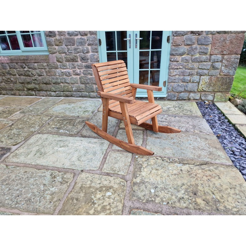 Swedish Redwood Garden Rocking Chair by Croft