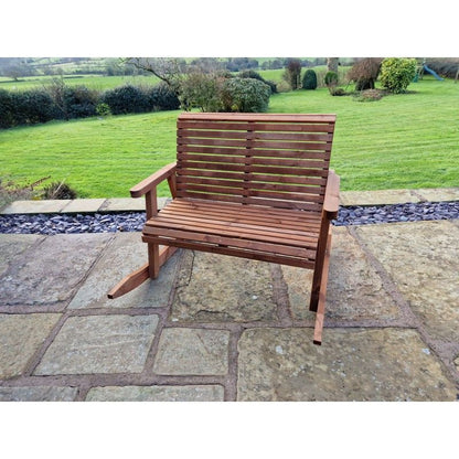 Swedish Redwood Garden Bench by Croft - 2 Seat