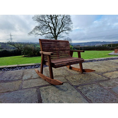 Swedish Redwood Garden Bench by Croft - 2 Seat