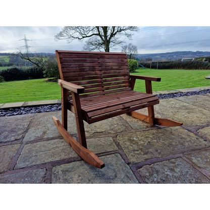 Swedish Redwood Garden Bench by Croft - 2 Seat