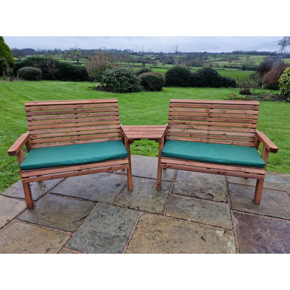 Swedish Redwood Angled Garden Tete a Tete by Croft - 4 Seats