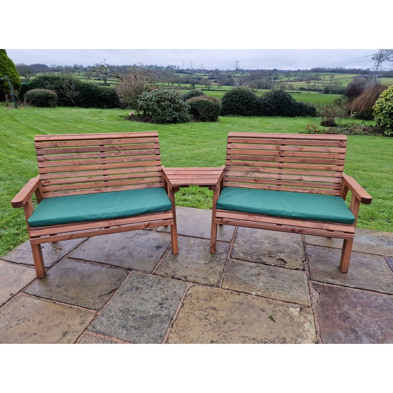 Swedish Redwood Angled Garden Tete a Tete by Croft - 4 Seats