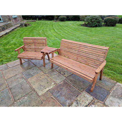 Swedish Redwood Angled Garden Tete a Tete by Croft - 5 Seats