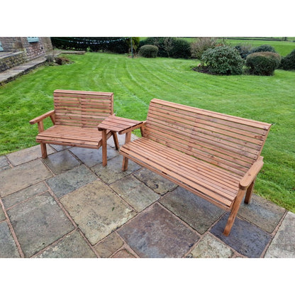 Swedish Redwood Angled Garden Tete a Tete by Croft - 5 Seats