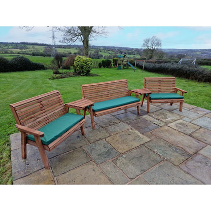 Swedish Redwood Angled Garden Tete a Tete by Croft - 7 Seats