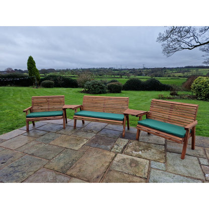 Swedish Redwood Angled Garden Tete a Tete by Croft - 7 Seats