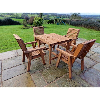 Swedish Redwood Garden Furniture Set by Croft - 4 Seat