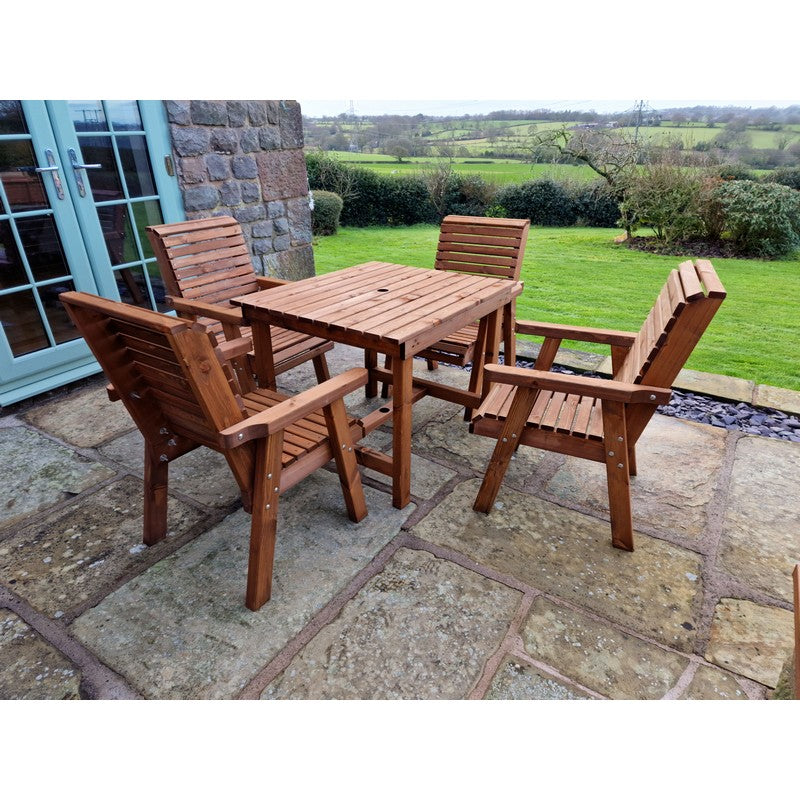 Swedish Redwood Garden Furniture Set by Croft - 4 Seats - Croft Home & Garden